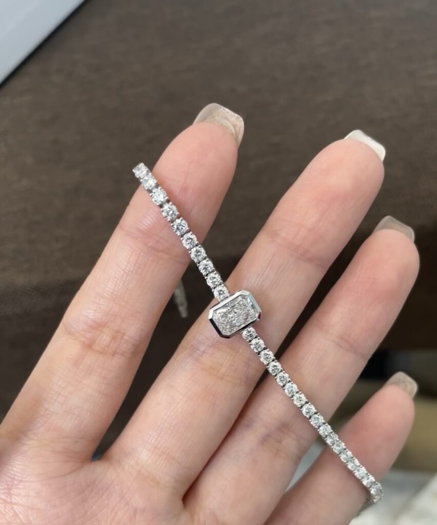 Sterling Silver Lab Grown Diamond Bracelets — 925 Silver Bracelet Manufacturer