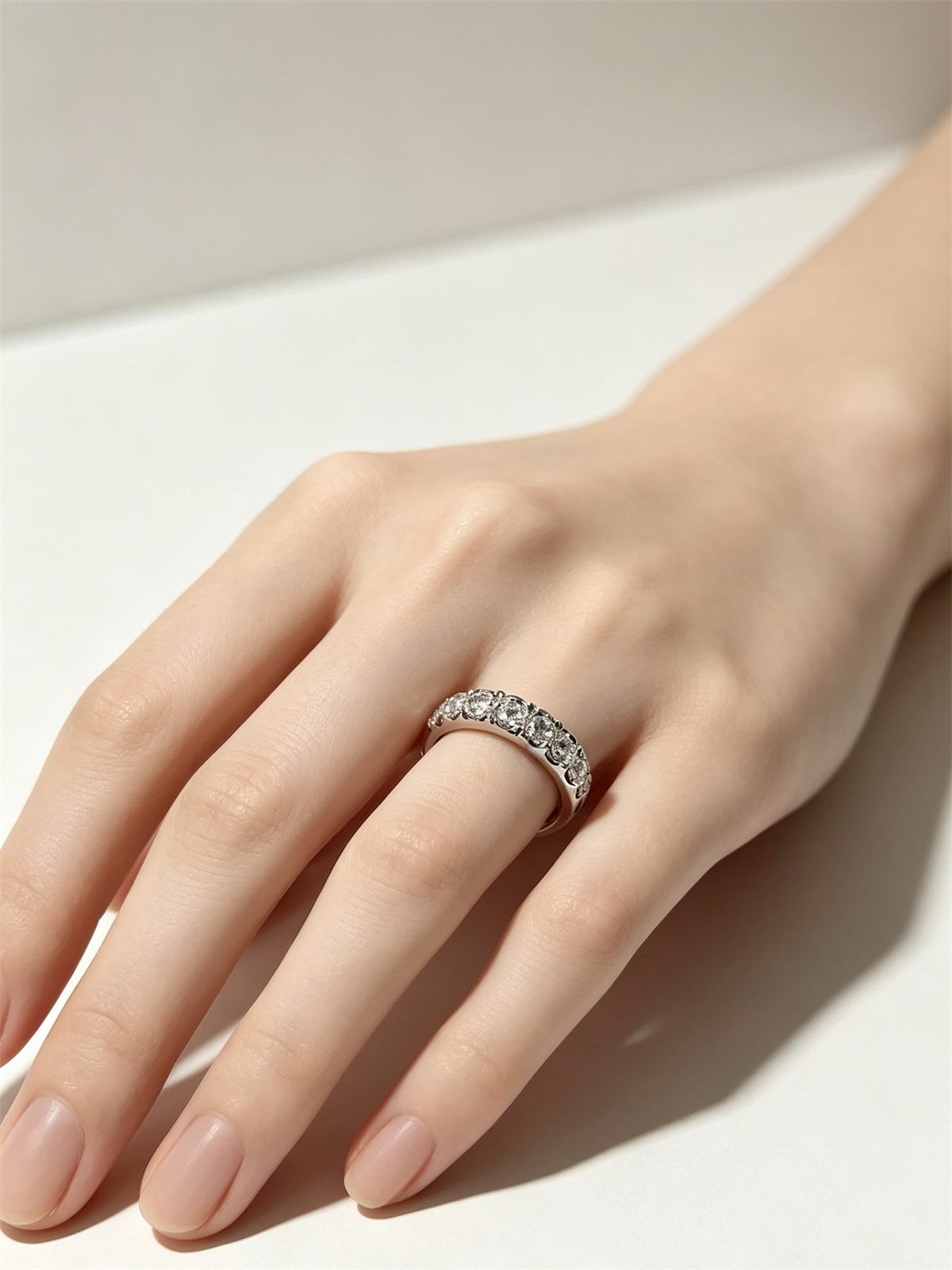 Sterling silver jewelry with a lab grown diamond setting from the ZKZ Jewelry collection